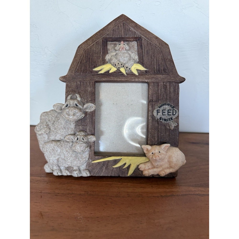 QUARRY CRITTERS Picture Frame 2nd Nature Design Piglets Chicken Cattle 2002 Farm